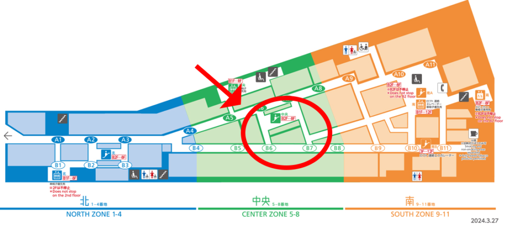 池袋のおすすめメンズバッグ店西武池袋本店の店内マップ