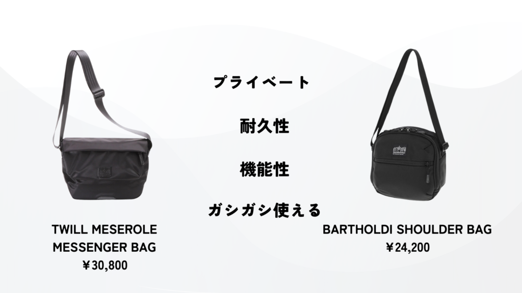 Manhattan Portageの休日用のバッグとその特徴