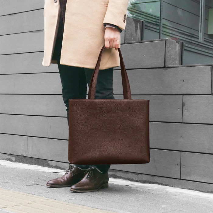Brown Leather Tote (HushTug)