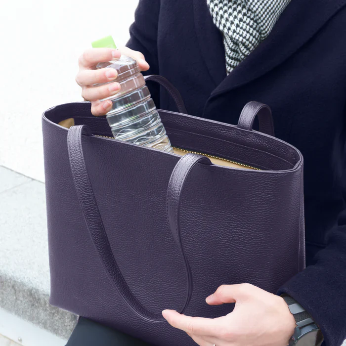 Navy Leather Tote (HushTug)