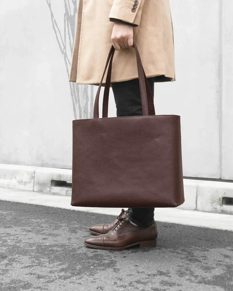 Brown Leather Tote (HushTug)