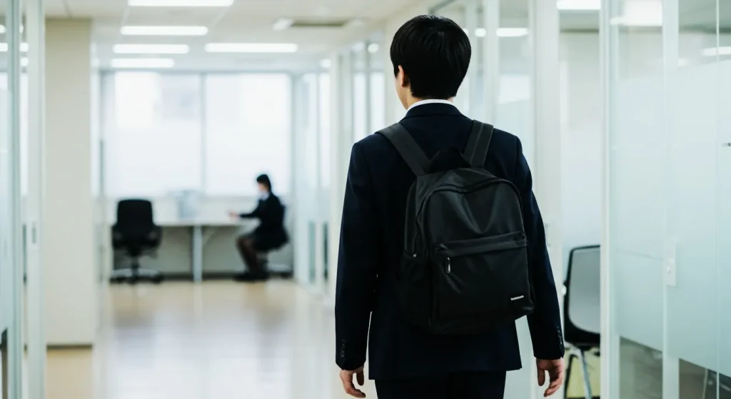 面接を受けに行く男性のイメージ