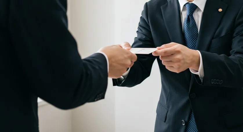 名刺交換のイメージ