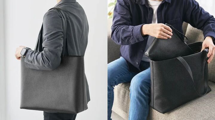 HushTugのレザートート