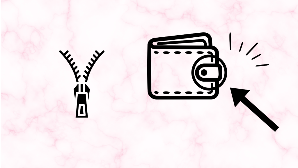 二つ折り財布におけるジップとボタンの使い勝手のイメージ