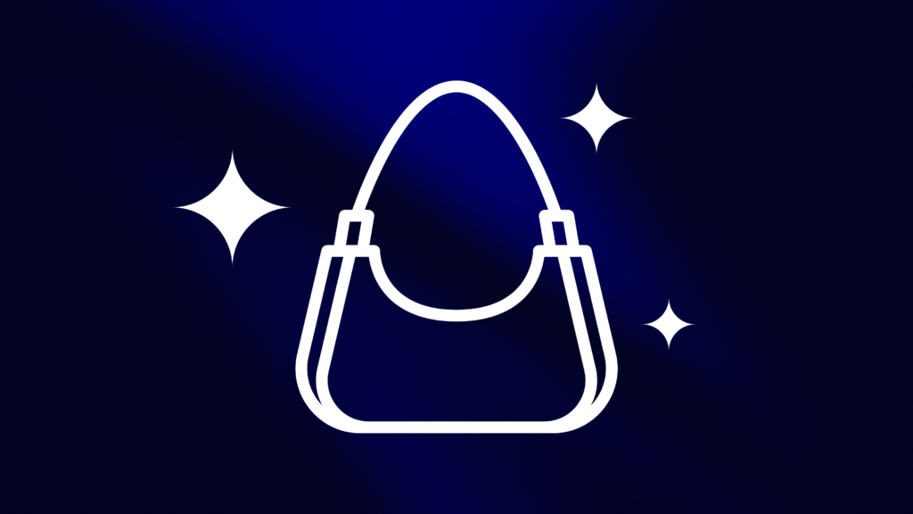 シンプルなデザインのショルダーバッグのイメージ