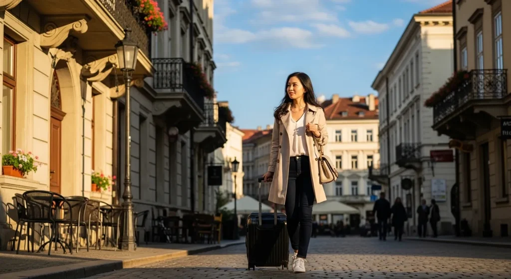 サブバッグを使う女性のイメージ