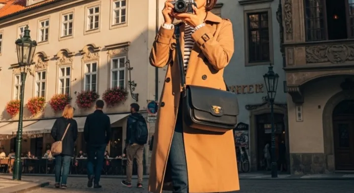 バッグを身に着ける女性のイメージ