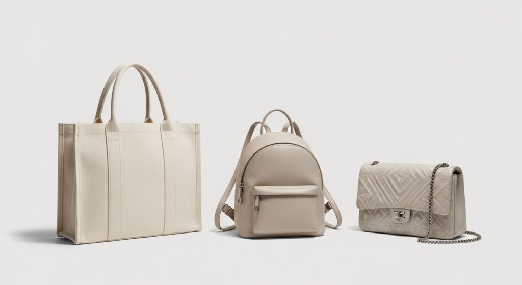 3種類のバッグを配置した画像