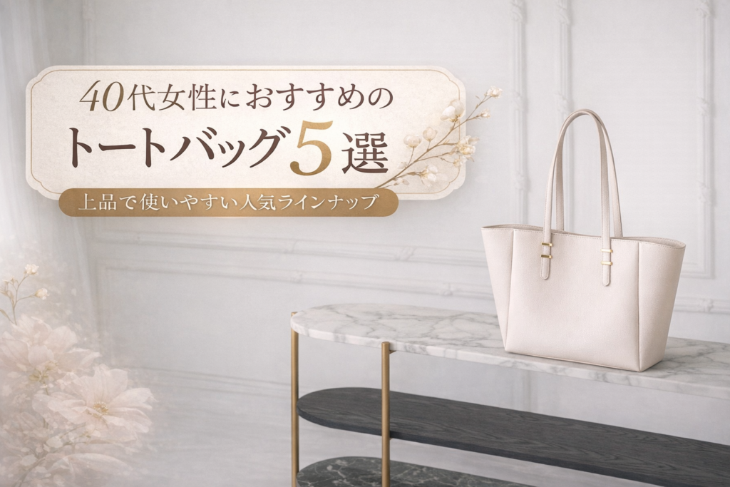 トートバッグ レディース 人気 40代　　アイキャッチ画像