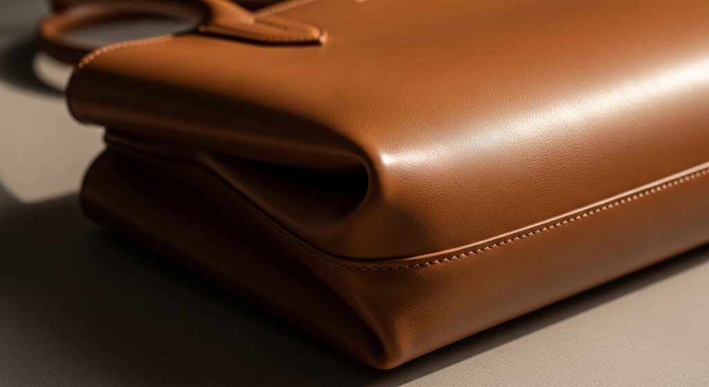 本革のトートバッグの画像